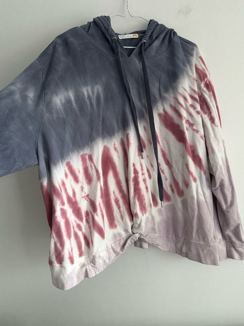 C&C California Cotton Tie-Dye Hooded Pullover Hoodie Size 3X